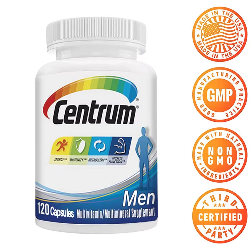 Men'S Daily Vitamin, Multivitamin/Multimineral with Vitamin D3, B Vitamins, Antioxidants, Metabolism, Immunity, Energy, Muscle