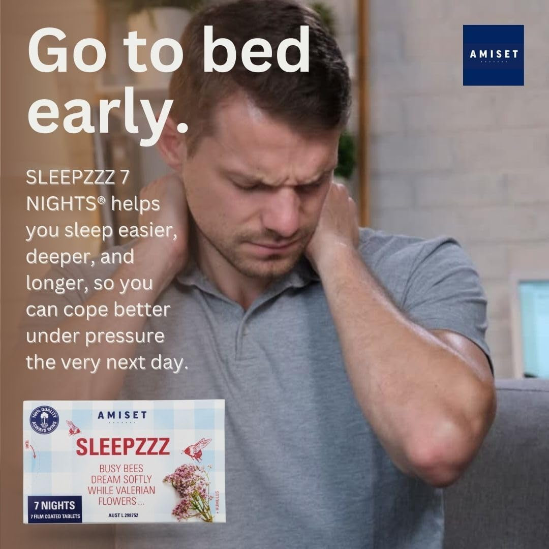 Melatonin Free Sleep Supplement, 175 Tablets - Sleep Aid with Valerian, Hop and Gentian Extract, Sleep Tablets for Adults, 25-Pack