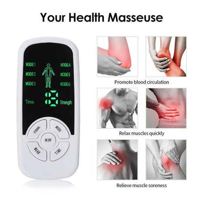 Ems Electric Muscle Therapy Stimulator 6 Modes Tens Unit Machine Meridian Physiotherapy Pulse Abdominal Prostate Body Massager