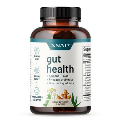 Gut Health Supplements - Digestive Enzymes, Bloating Relief (60 Capsules)