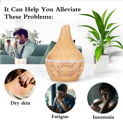 Essential Oil Diffuser, , 300Ml Humidifier, Diffusers for Home, LED Aroma Aromatherapy Humidifier, Diffusers for Essential Oils Large Room