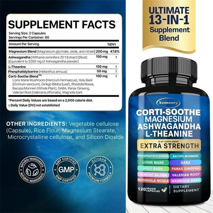 Corti-Soothe Supplement - Improve Sleep Quality, Promote Cortisol Balance, Support Adrenal Health, and Relieve Fatigue