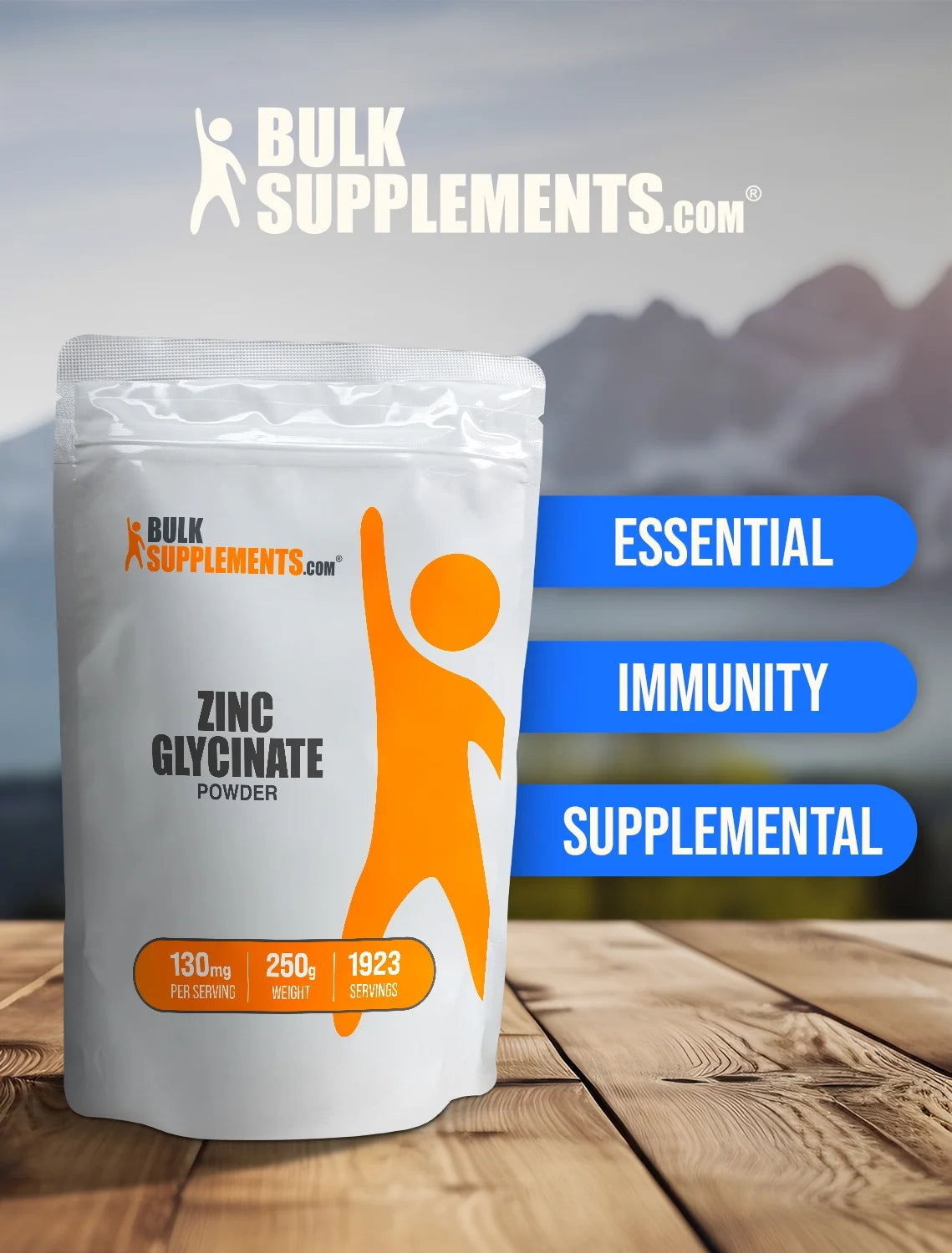 Bulksupplements Zinc Glycinate Powder - Gluten Free, 130Mg per Serving - 5 Kilograms (11 Lbs) - 38460 Servings