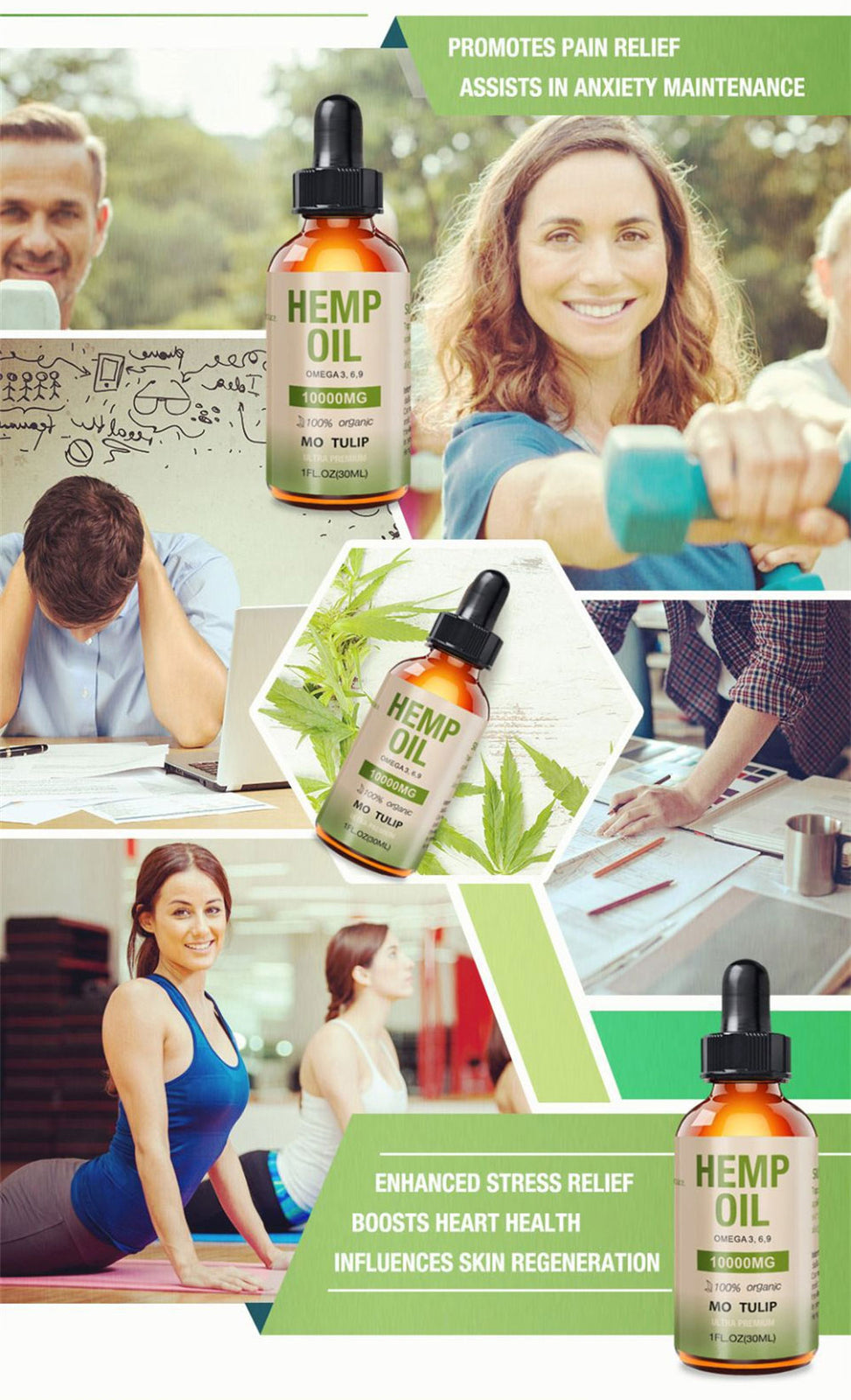✅✅Pure Hemp Organic Hemp Seed Oil 10000MG 30Ml Pain Relief, Anxiety Sleep-Au✅✅
