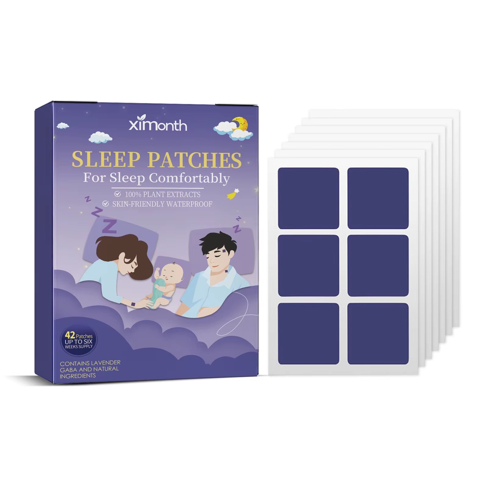 Insomnia Patches Improve Stress Anxiety Headache Neurasthenia Soothing Fall Asleep Quickly Body Relaxing Help Sleeping Sticker