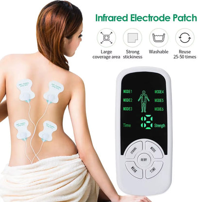 Ems Electric Muscle Therapy Stimulator 6 Modes Tens Unit Machine Meridian Physiotherapy Pulse Abdominal Prostate Body Massager