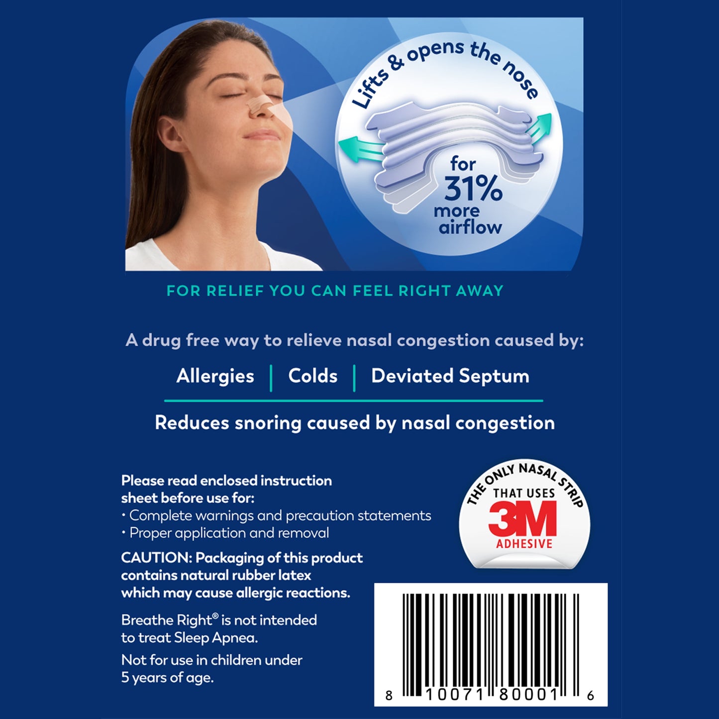 Extra Strength Nasal Strips, Clear, for Sensitive Skin, 26 Count