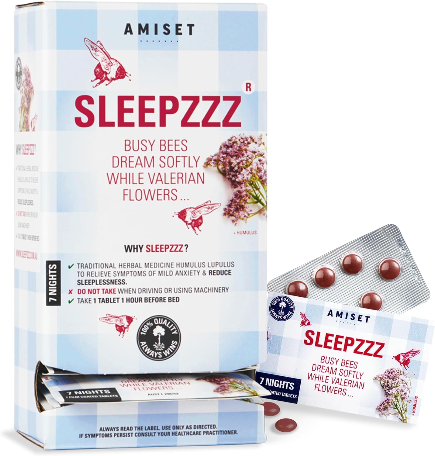 Melatonin Free Sleep Supplement, 175 Tablets - Sleep Aid with Valerian, Hop and Gentian Extract, Sleep Tablets for Adults, 25-Pack