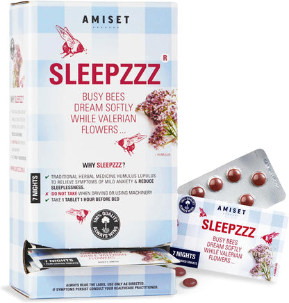 Melatonin Free Sleep Supplement, 175 Tablets - Sleep Aid with Valerian, Hop and Gentian Extract, Sleep Tablets for Adults, 25-Pack