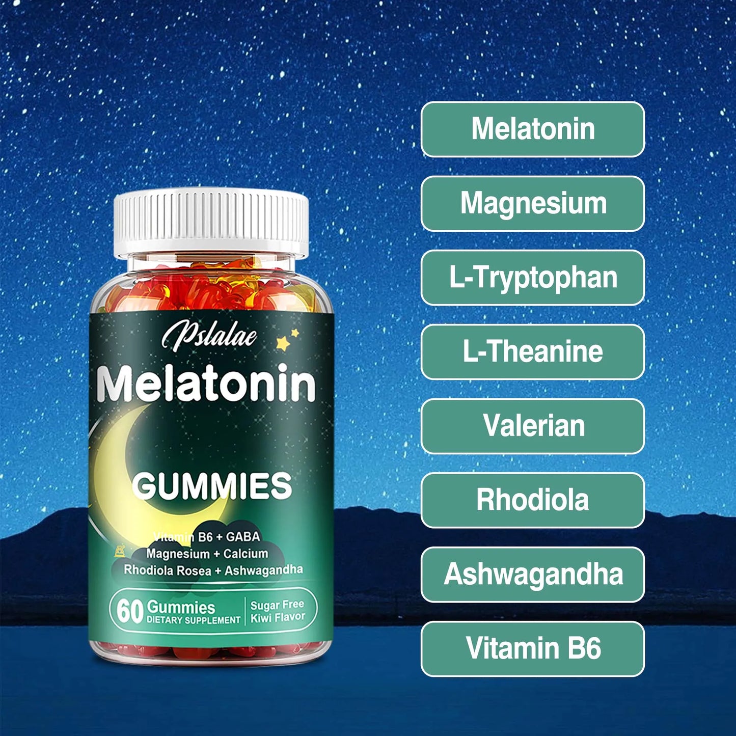 Melatonin Gummies - Helps Reduce The Time It Takes To Fall Asleep, Promote Rapid Sleep - 60 Gummies