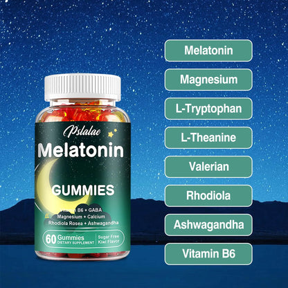 Melatonin Gummies - Helps Reduce The Time It Takes To Fall Asleep, Promote Rapid Sleep - 60 Gummies