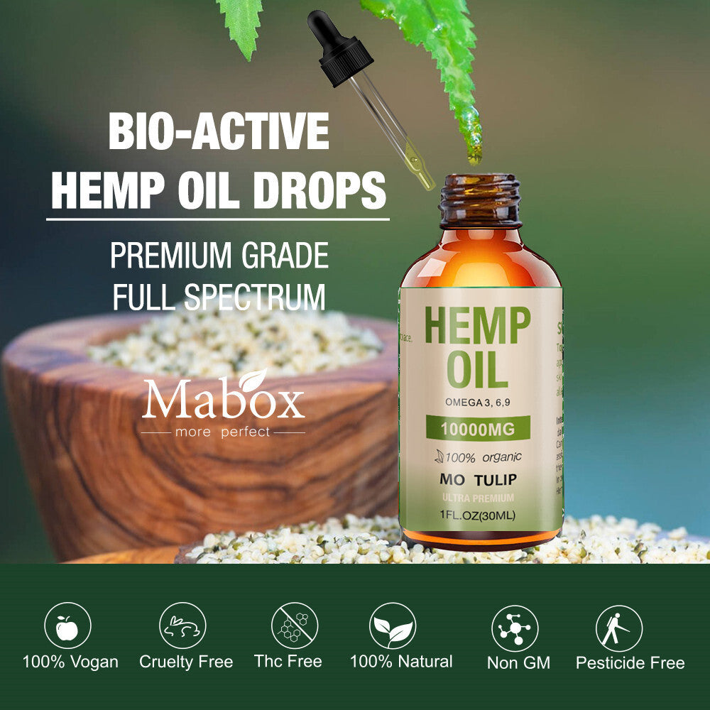 ✅✅Pure Hemp Organic Hemp Seed Oil 10000MG 30Ml Pain Relief, Anxiety Sleep-Au✅✅