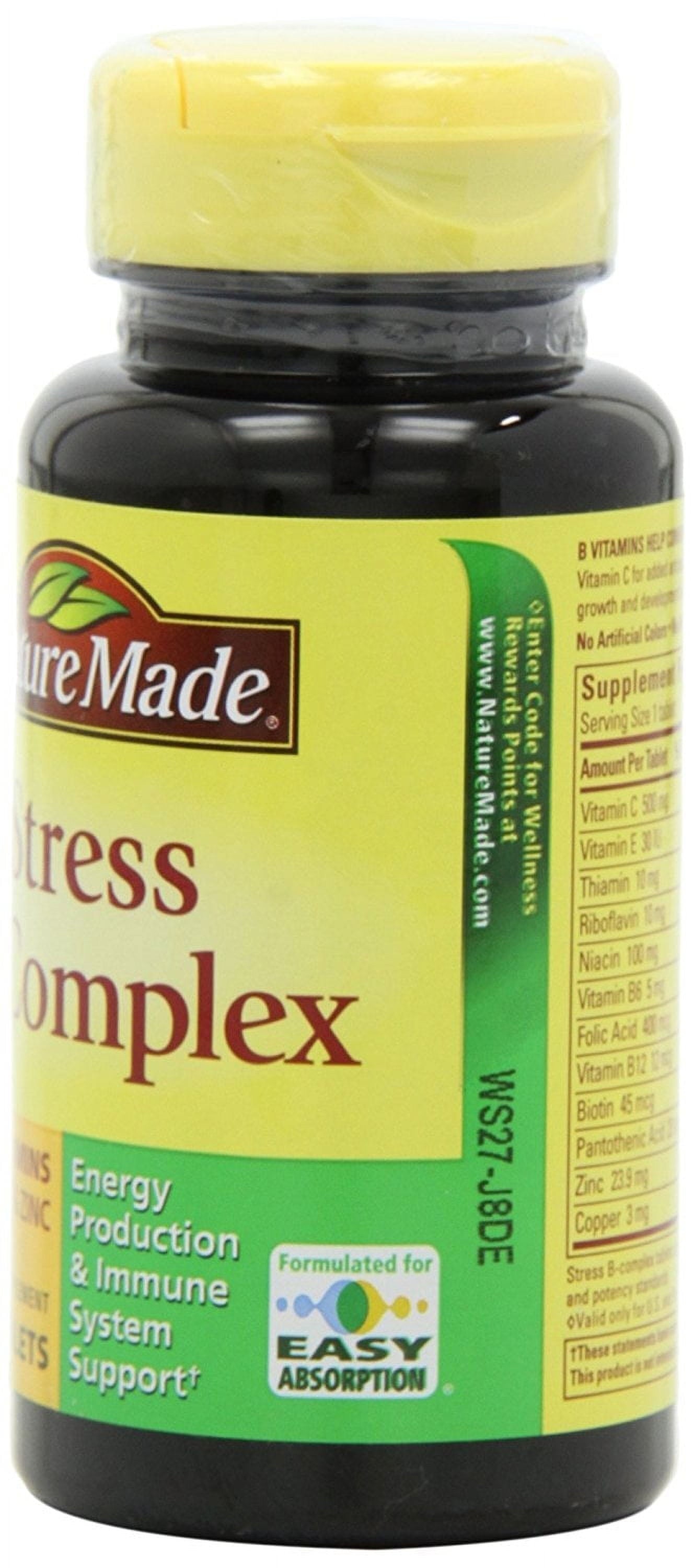 Stress B Complex with Zinc Tablets, 75 Count