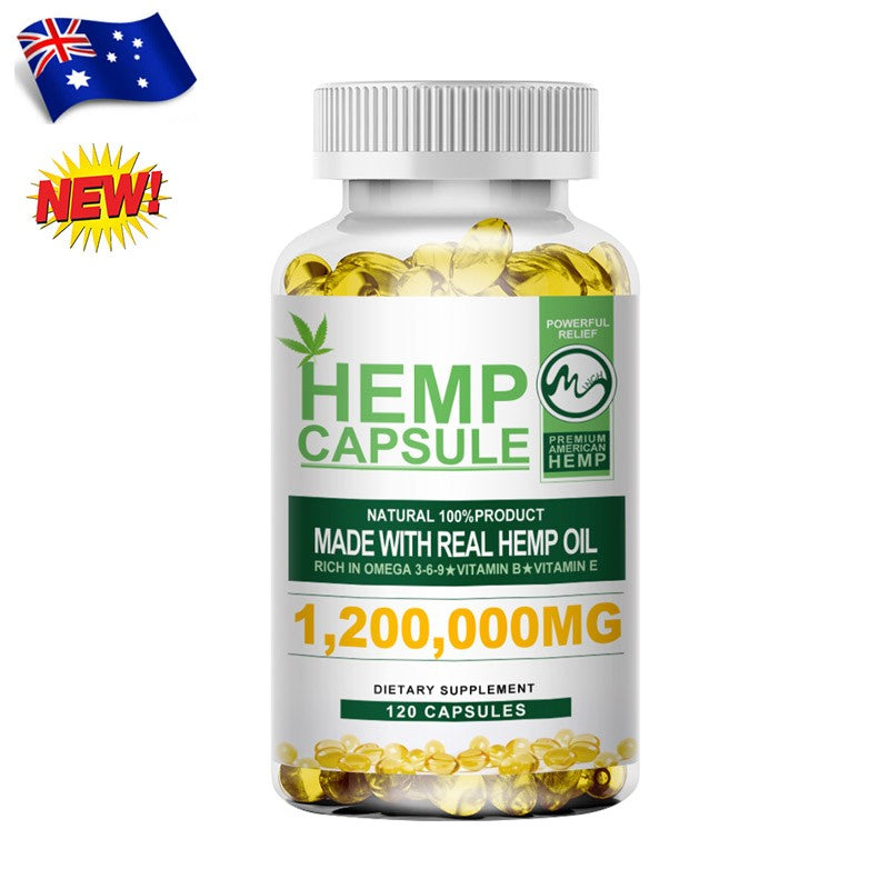 Hemp Seed Oil 120 Softgels for Calm,Sleep,Str