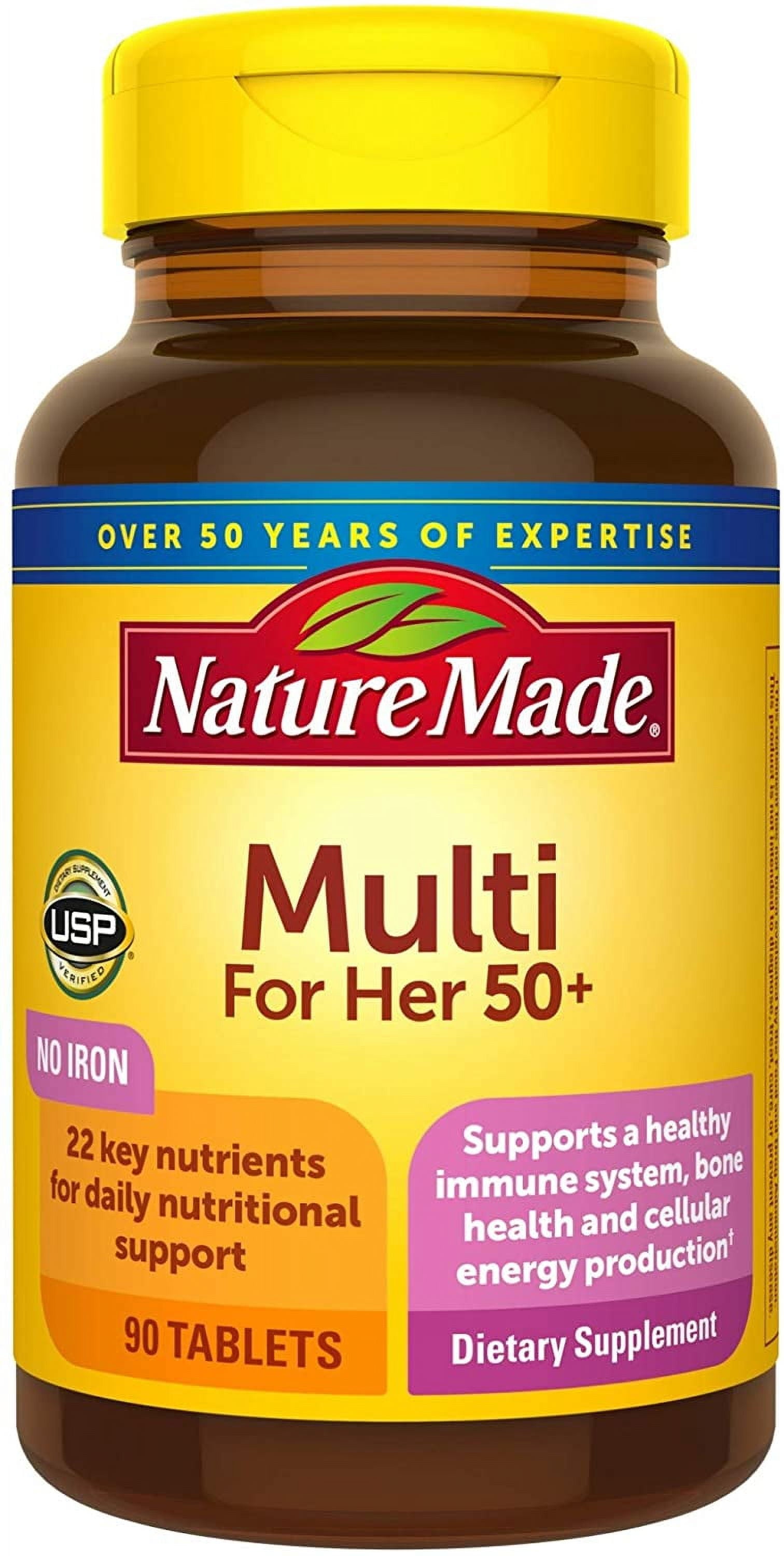 Women'S Multivitamin 50+ Tablets, 90 Count for Daily Nutritional Support