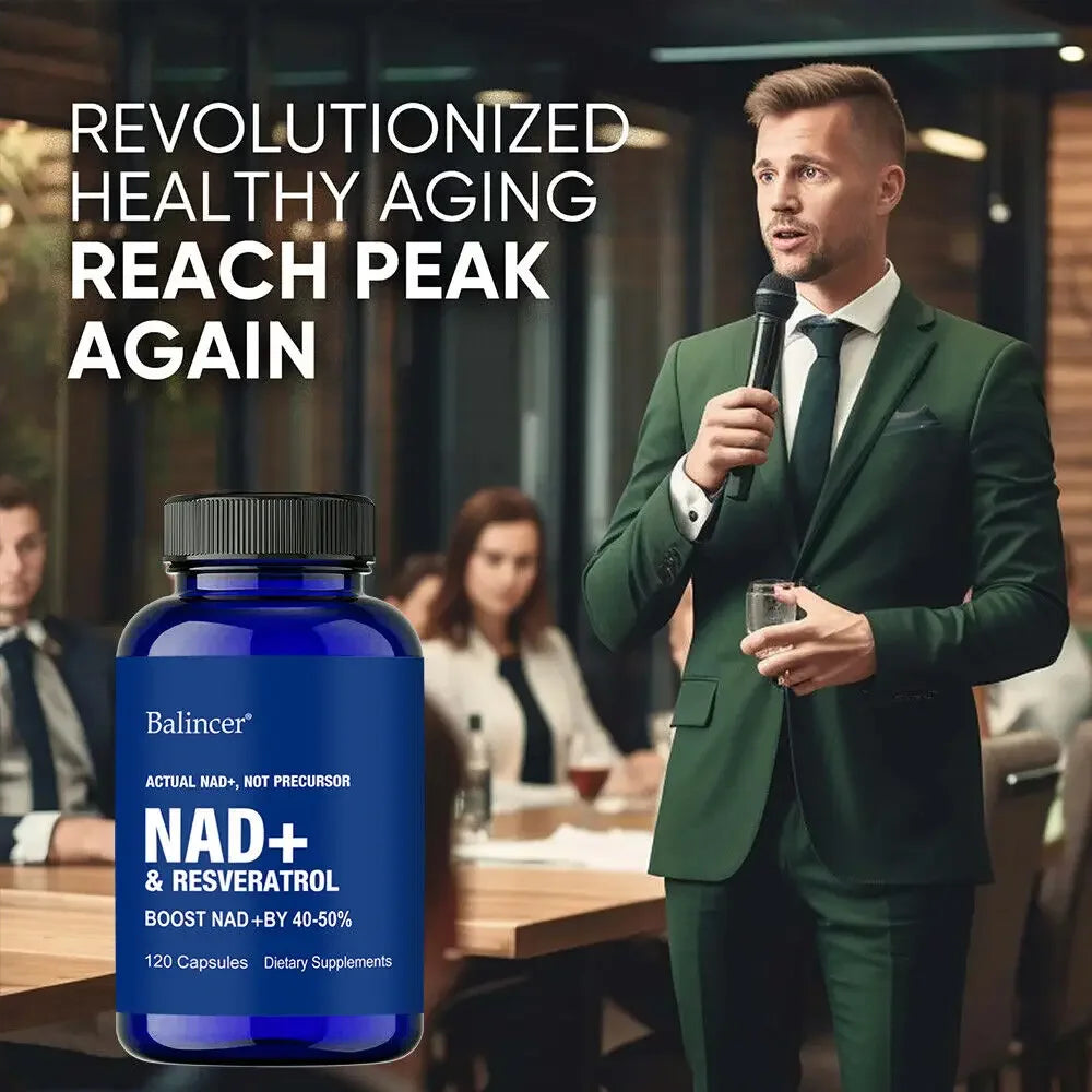 NAD Supplements, Supplements with Resveratrol + Vitamin B3, Nad plus Boost Supplements - Supports Cellular Health