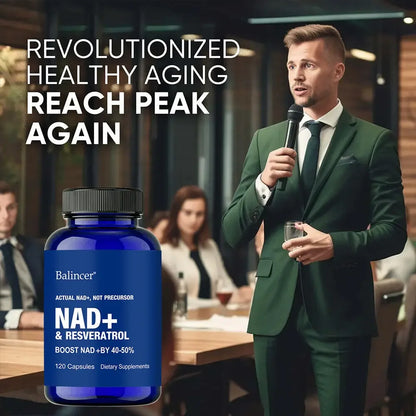 NAD Supplements, Supplements with Resveratrol + Vitamin B3, Nad plus Boost Supplements - Supports Cellular Health