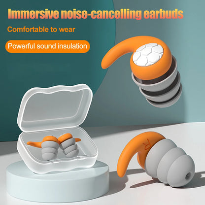 Sleep Noise Reduction Earplug Ear Protection Earplugs Anti-Noise Waterproof Plug for Travel Work Silicone Earplugs