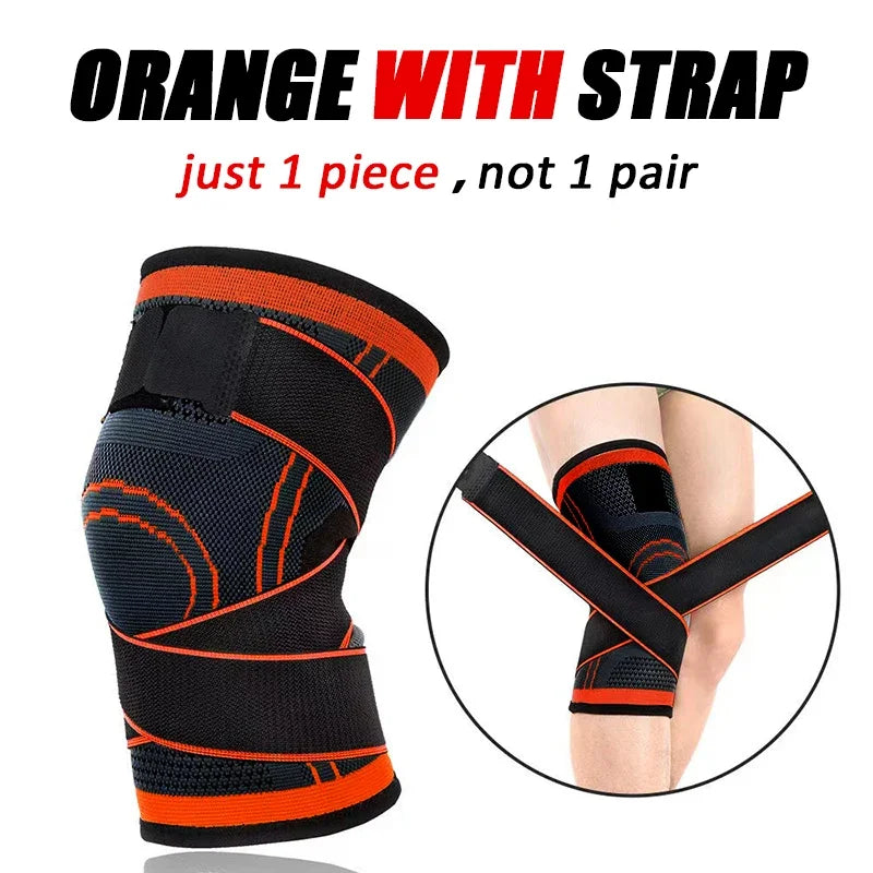 1PCS Adjustable Sports Knee Pad Knee Pain Relief Patella Stabilizer Brace Support for Hiking Soccer Basketball Running Sport