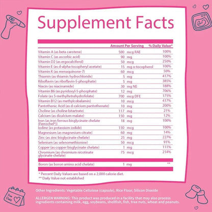 Prenatal Vitamins for Expectant Mothers | Non-GMO Formula with Calcium, Vitamin D2, C, Zinc, Iron, and Folate