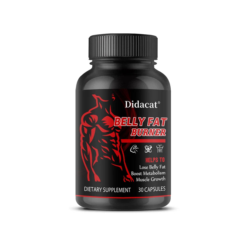 Belly Fat Burner for Men - Burn Belly Fat, Tighten Abs, Boost Muscle Growth, Metabolism - Caffeine Free