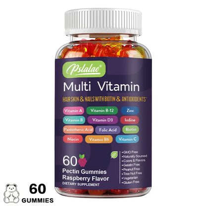 Multivitamin Gummies - with Vitamins and Minerals - Enhances Energy Levels, Immune Support, Antioxidant