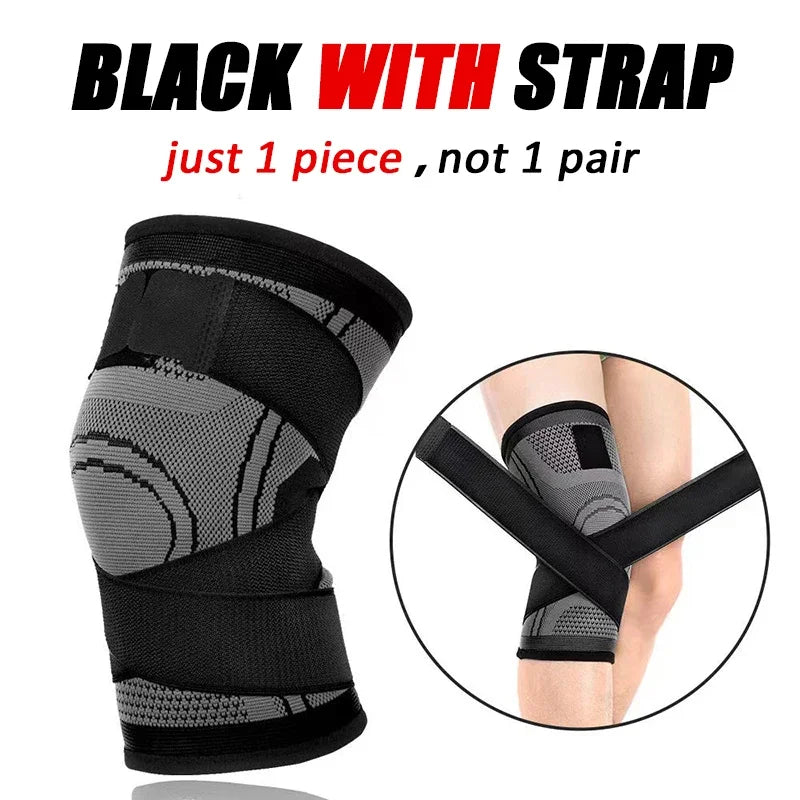 1PCS Adjustable Sports Knee Pad Knee Pain Relief Patella Stabilizer Brace Support for Hiking Soccer Basketball Running Sport