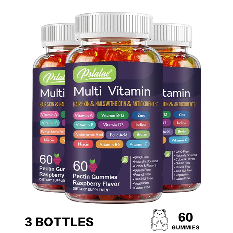 Multivitamin Gummies - with Vitamins and Minerals - Enhances Energy Levels, Immune Support, Antioxidant