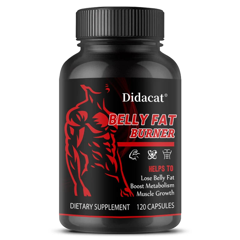 Belly Fat Burner for Men - Burn Belly Fat, Tighten Abs, Boost Muscle Growth, Metabolism - Caffeine Free