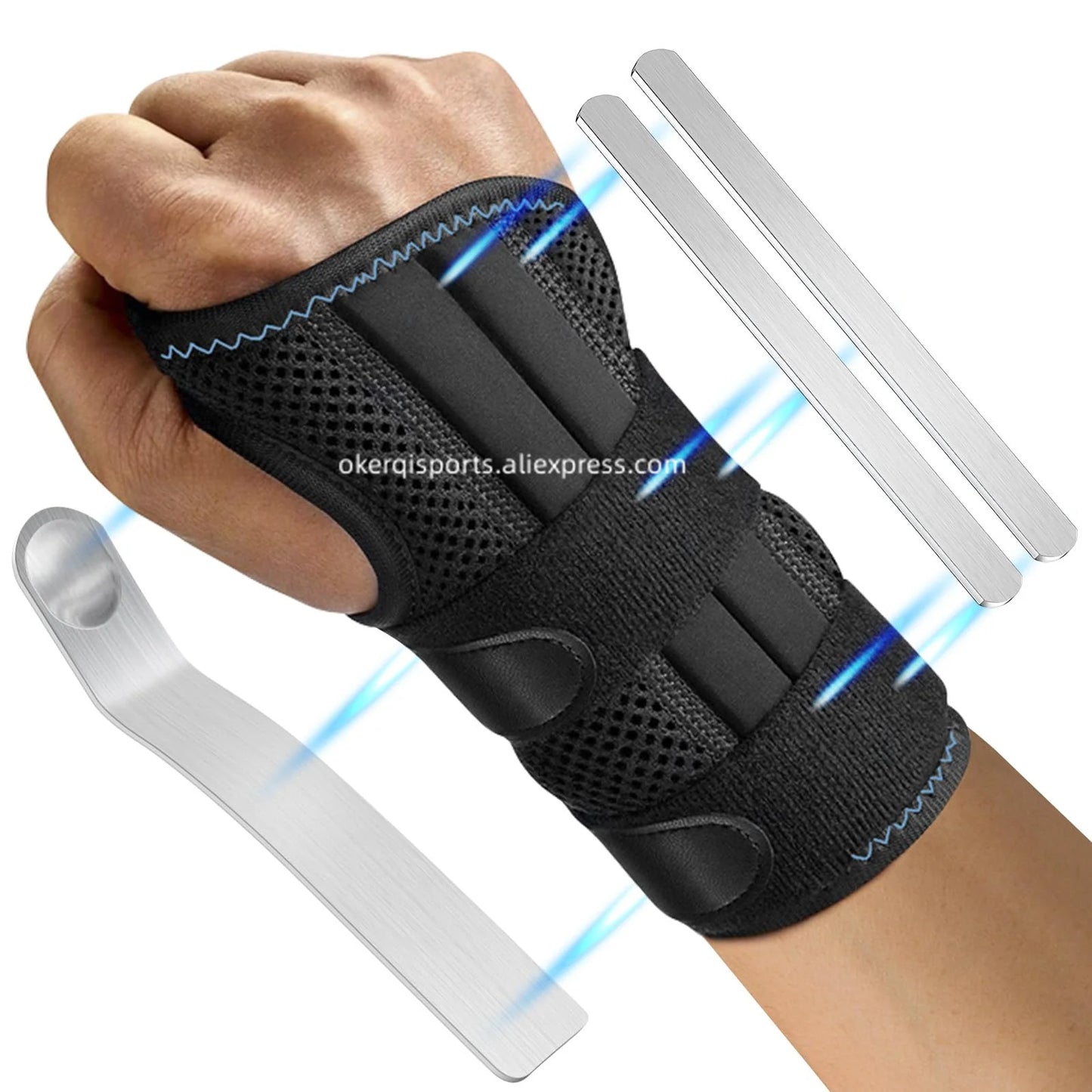 1Pcs Adjustable Wristband Wrist Support Wrist Brace Sport Left Right Hand Wrist Support for Fitness, Weightlifting & Pain Relief