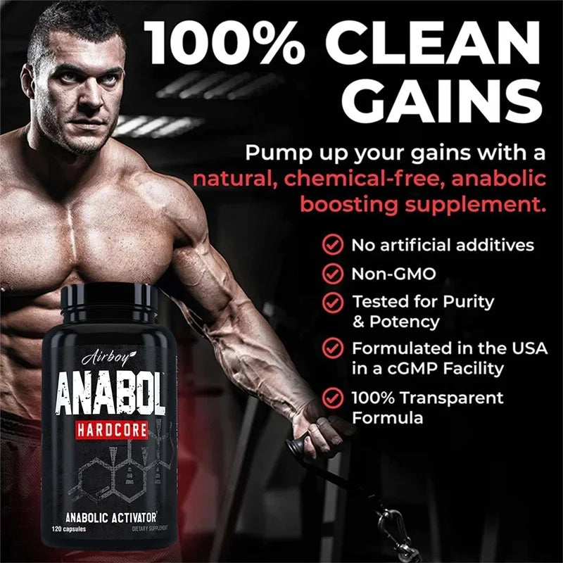 Anabol Hardcore Supplement - Improve Energy Endurance, Boost Metabolism, and Build Muscle Mass