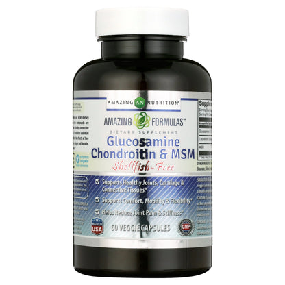 Glucosamine Chondroitin & MSM Shellfish Free 60 Veggie Capsules