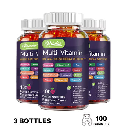 Multivitamin Gummies - with Vitamins and Minerals - Enhances Energy Levels, Immune Support, Antioxidant