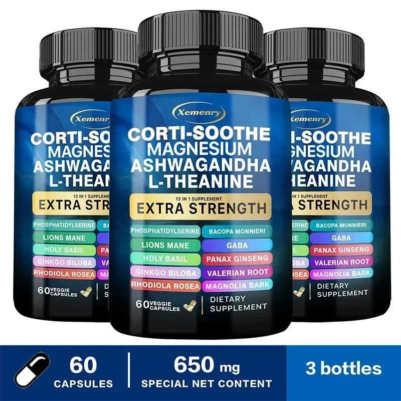 Corti-Soothe Supplement - Improve Sleep Quality, Promote Cortisol Balance, Support Adrenal Health, and Relieve Fatigue